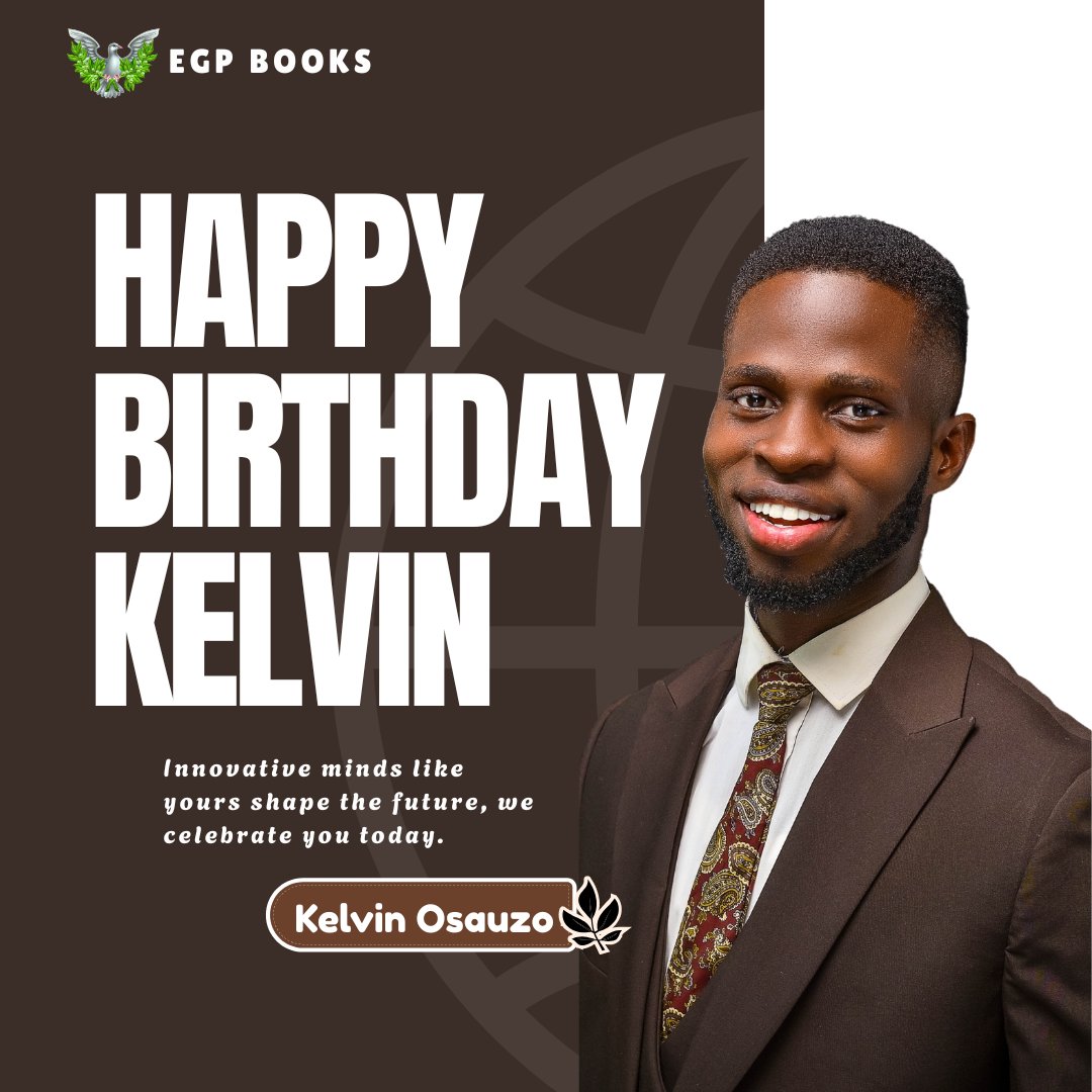 Egpbooks's tweet photo. Happy birthday, Kelvin! 🎉 Your creativity and dedication inspire us all 💡. Wishing you a day filled with joy, love, and celebration 🎉😍❤️

May this new year bring you opportunities to shine  like a star that you are 🌟 and continue making a lasting impact on our team 🤝 https://t.co/vlT4JLuuQU