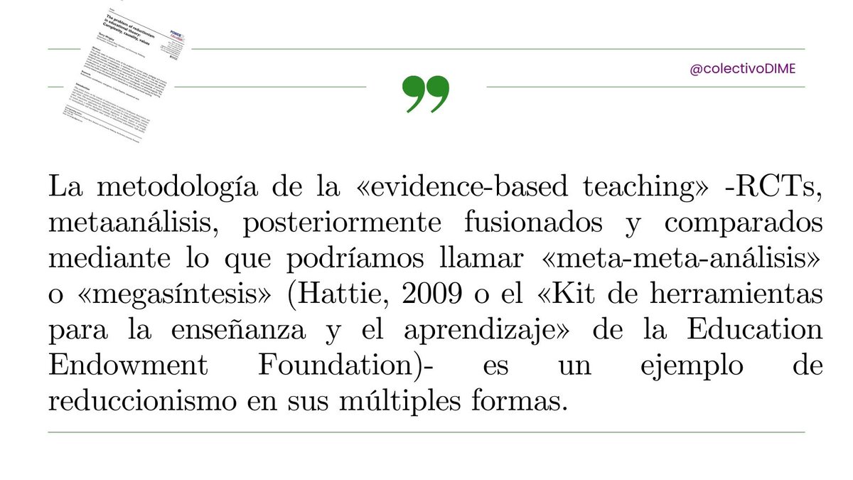 ¿Medimos lo que valoramos o valoramos lo que medimos?

📚 Por una investigación educativa crítica, situada y comprometida. 

Puedes leer nuestro comunicado en: 
✅ colectivodime.org/investigacion-…