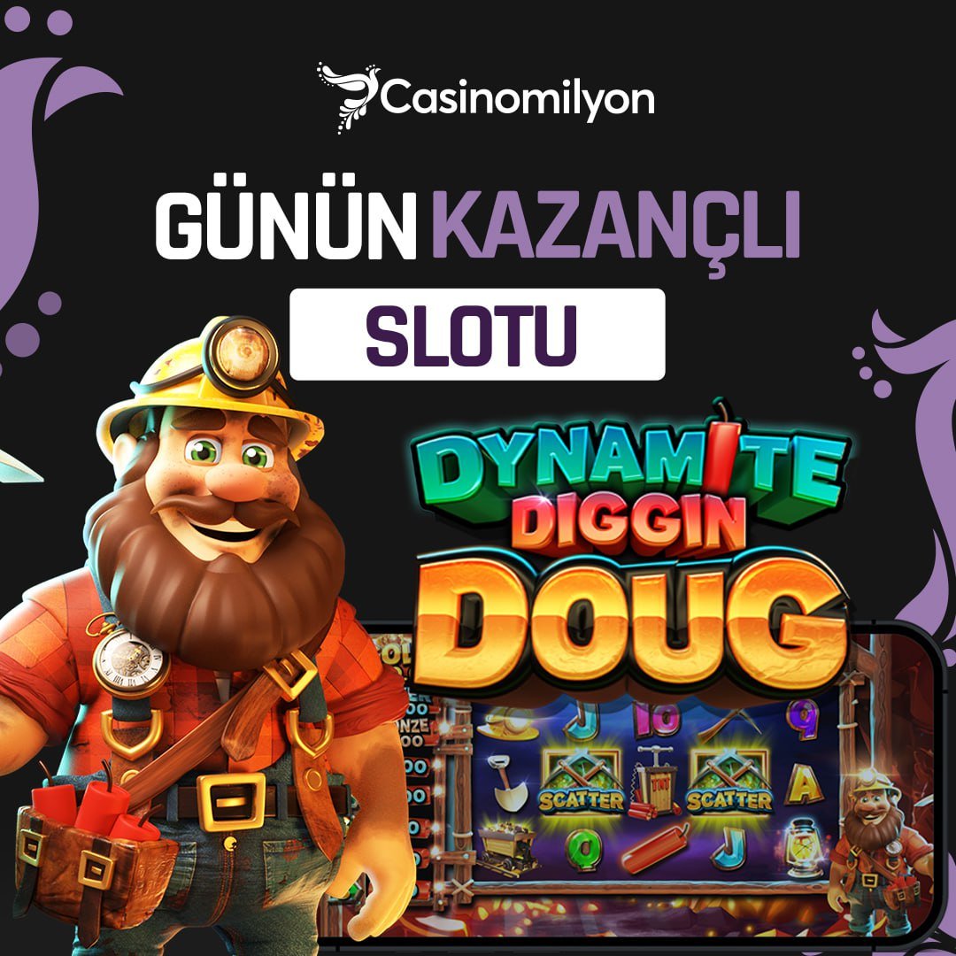 casinomilyonseo's tweet image. 🎁 MİLYON'DA GÜNÜN ŞANSLI SLOTU
🔵 Günün Kazançlı Slot Oyunu ''DYANMITE DIGGIN DOUG"
💰Kazançların Milyonlara Dönüştüğü Yer.
🌟Güncel Giriş (t2m.io/casinomilyoncom)