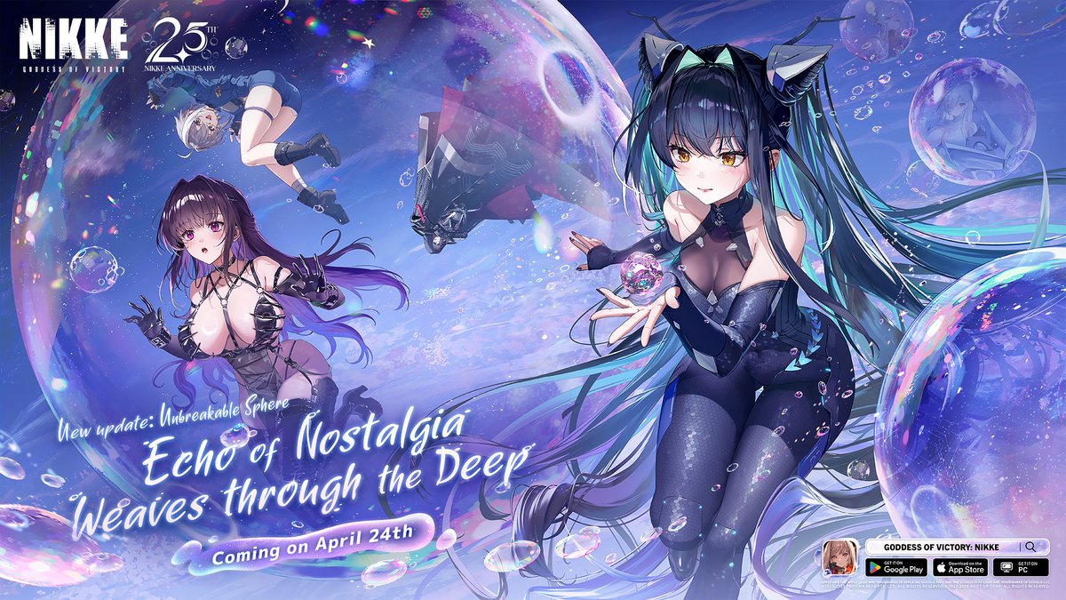 NIKKE_en's tweet image. 🌊【UNBREAKABLE SPHERE】🔮
Little Mermaid lives in a lonely yet serene bubble garden. One day, her peace is shattered when three Nikkes crash into her garden...
#NIKKE
#NIKKEAnniversary
#NIKKELivestream
#UNBREAKABLE_SPHERE