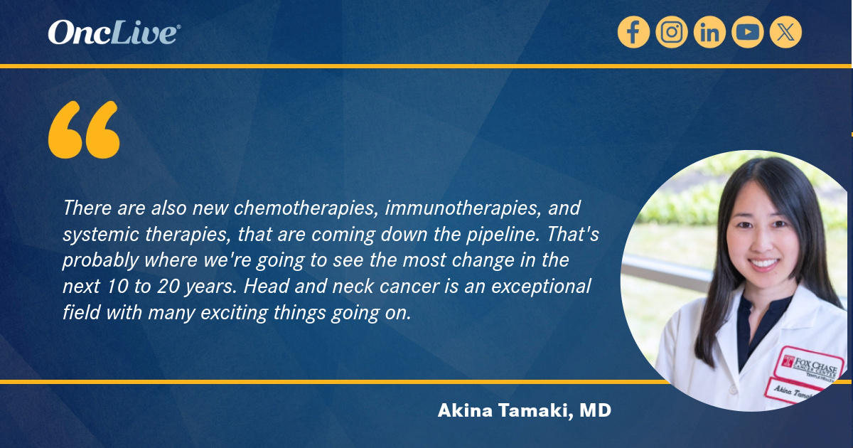 OncLive.com (@onclive) on Twitter photo Akina Tamaki, MD, of <a href="/FoxChaseCancer/">Fox Chase Cancer Center</a> highlights treatment considerations, the therapeutic arsenal, and surgical advancements in head and neck cancer.
Read the full article here: hubs.li/Q03hYqrQ0 Akina Tamaki, MD, of <a href="/FoxChaseCancer/">Fox Chase Cancer Center</a> highlights treatment considerations, the therapeutic arsenal, and surgical advancements in head and neck cancer.
Read the full article here: hubs.li/Q03hYqrQ0