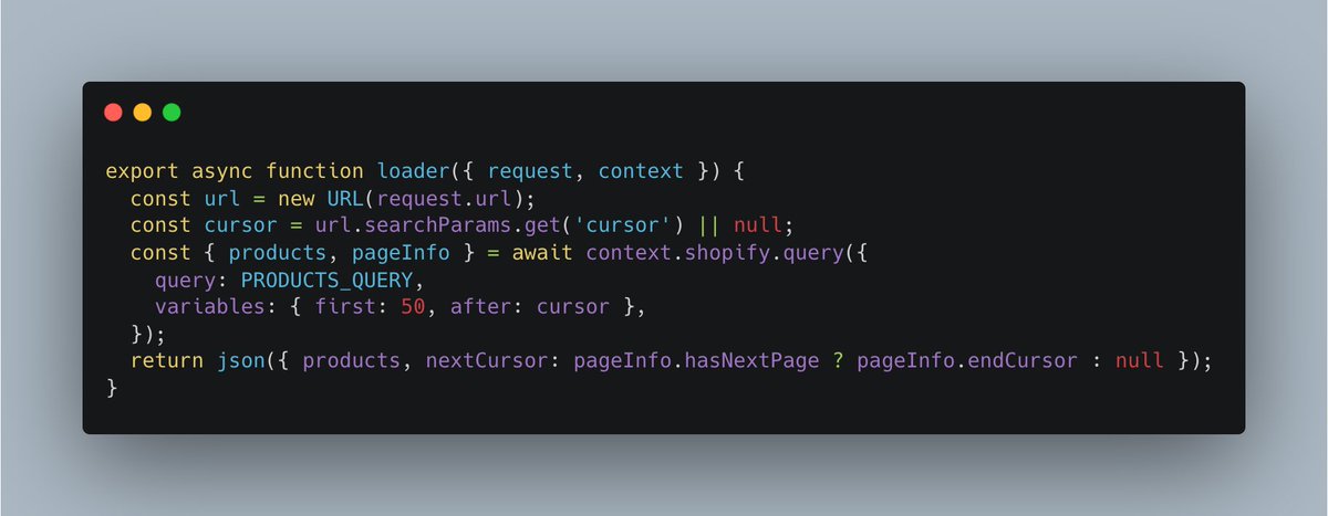 AgusMoyano_'s tweet image. Shopify API: Advanced Pagination
Paginated Shopify API queries can bottleneck apps. Use cursor-based pagination with RemixJS:
How do you optimize large-scale API pagination? Share your tricks!
#ShopifyAPI #GraphQL