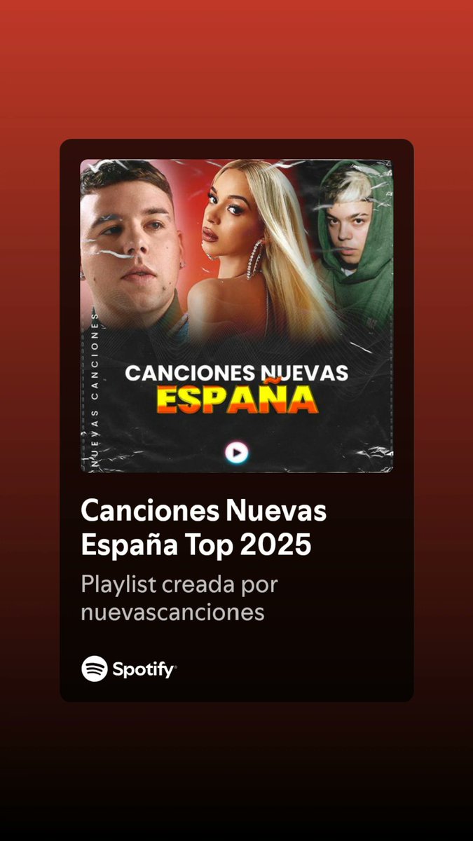 djmorgana2511's tweet photo. #Rencor by @luciadelapuerta & @ambkoroficial ha ingresado en la Playlist Oficial #CancionesNuevasEspañaTop25
Gracias a nuestros amigos de @nuevascancion3s por incluirla.
Si pueden guardarla
https://t.co/CG4MnF89bb
#Rencor #luciadelapuerta #AMBKOR #nuevamusica #nuevacancion https://t.co/h31wdcUSBk
