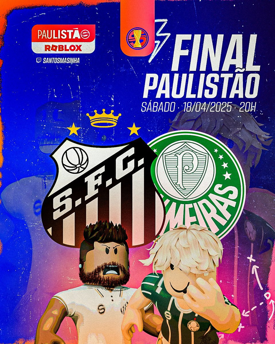 Copa_Roblox's tweet image. Chegou o grande dia!
Vamos conhecer o grande campeão do Paulistão de Roblox!
Quem ganha? Santos ou Palmeiras?
⏰ 20h00
🏟 Arena Barueri
📺 SantosMasinha
#CopaRoblox