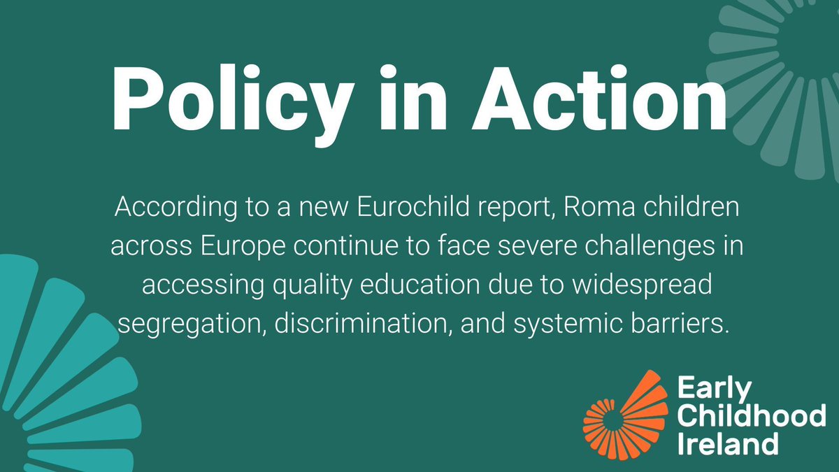 Early Childhood Ireland (@earlychildhdirl) on Twitter photo A new report by <a href="/Eurochild_org/">Eurochild_org</a> on Roma children recommends ensuring equal access to #EarlyYears provision by increasing investment in programmes that specifically target Roma communities.
We analyse the full report in the latest Policy in Action. 🎬
buff.ly/h7ks8Zz A new report by <a href="/Eurochild_org/">Eurochild_org</a> on Roma children recommends ensuring equal access to #EarlyYears provision by increasing investment in programmes that specifically target Roma communities.
We analyse the full report in the latest Policy in Action. 🎬
buff.ly/h7ks8Zz