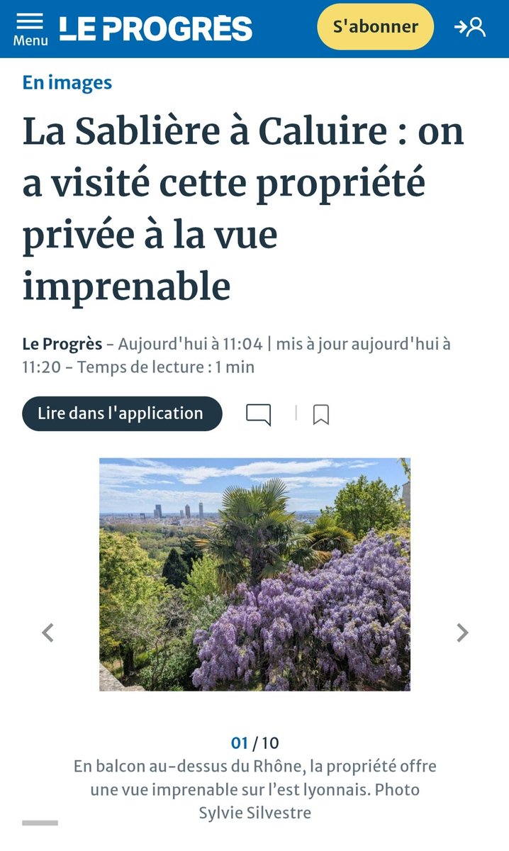 Maxime Dehan (@maximedehan) on Twitter photo C'est dans <a href="/leprogreslyon/">Le Progrès Lyon</a> !📰
Un reportage photo sur la Sablière qui préfigure un article alertant tous les décisionnaires (élus, commissions, associations du patrimoine, ...) sur le devoir d'une protection pour le site tout entier à l'intérêt historique.
leprogres.fr/culture-loisir… C'est dans <a href="/leprogreslyon/">Le Progrès Lyon</a> !📰
Un reportage photo sur la Sablière qui préfigure un article alertant tous les décisionnaires (élus, commissions, associations du patrimoine, ...) sur le devoir d'une protection pour le site tout entier à l'intérêt historique.
leprogres.fr/culture-loisir…