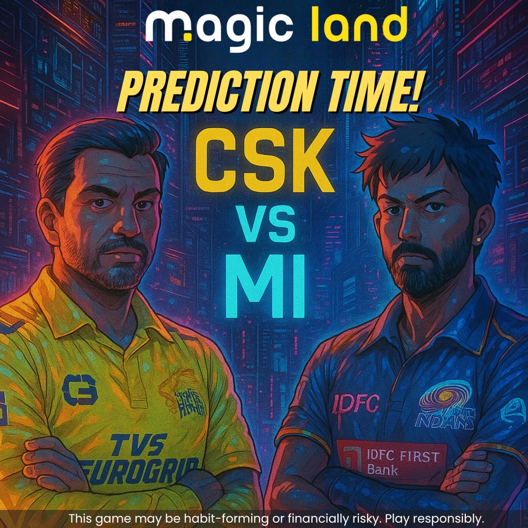 MagicLandGames's tweet photo. It's MI vs CSK – who will conquer the cricket battlefield tonight?
#IPL2025 #IndianPremierLeague #IPLOpening #CSK #MI #IPL #Cricket #Khelogetojeetoge #Cricket #IPLDrama #IPL #Cricket #khelogetojeetoge #magicland #fantasy #MSDhoni #ViratKohli #HardikPandya #IPL2025 https://t.co/y6o8duIqxo