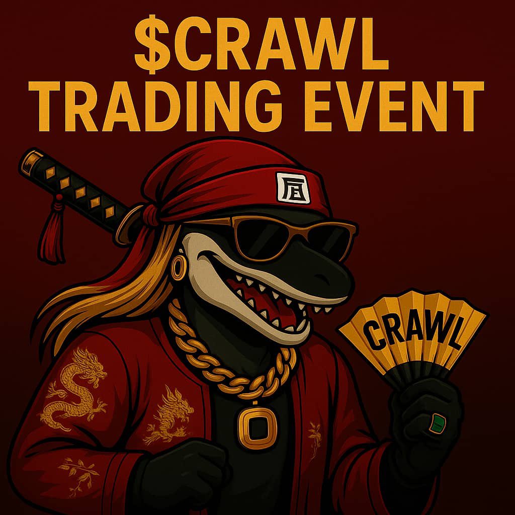 🚨 $CRAWL Trading Event is LIVE! 🚨
📅 Event Duration: April 18, 2025 (01:00) – April 25, 2025 (01:00)

Trade $CRAWL and climb the leaderboard for a chance to win $RON prizes and more!

Leaderboard Rewards:
🥇 Rank 1 – 50 $RON
🥈 Rank 2 – 30 $RON
🥉 Rank 3 – 20 $RON
🏅 Rank 4–5 –