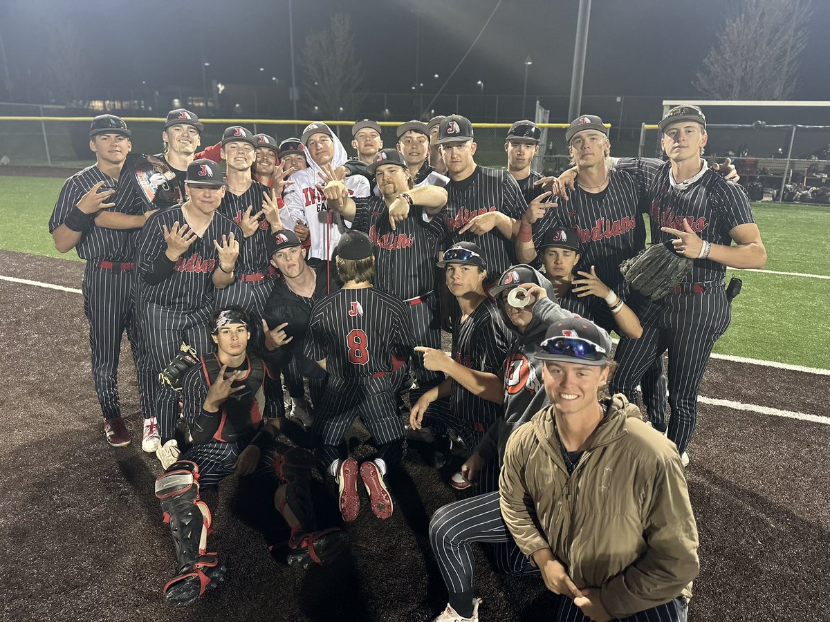 JHS_Indians's tweet photo. Tough weekend ends on a high note. Indians get win #8 over Battle HS by a score of 10-3. 

PoG: @mpblackburn07 

#RollTr1be #CDE

Indians host Marion, IL for our 
Alumni/HoF Induction Night on Monday, we hope to see everyone there! https://t.co/KBCrzgIJNM