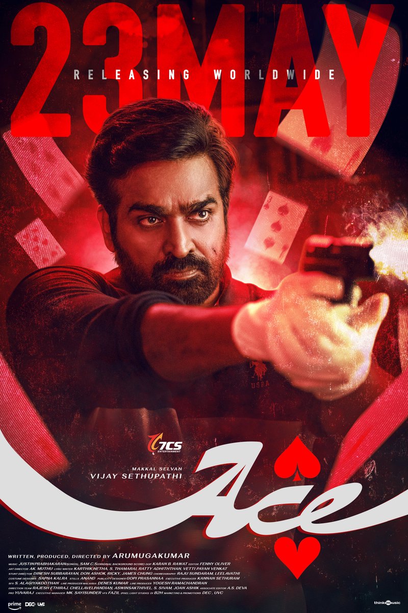 VijaySethupathi (@vijaysethuoffl) on Twitter photo BrACE yourself - The ultimate action spectacle is here #ACE hits theatres on May 23 - Prepare for the Ride of 2025!
#ACEFromMay23
<a href="/rukminitweets/">rukmini</a> <a href="/7CsPvtPte/">7Cs Entertaintment</a> <a href="/Aaru_Dir/">Arumugakumar</a> <a href="/iYogiBabu/">Yogi Babu</a> <a href="/justin_tunes/">Justin Prabhakaran</a> @samcsmusic <a href="/shreyaghosal/">shreya</a> <a href="/KapilKapilan_/">KAPIL KAPILAN</a>
#KaranBRawat <a href="/andrews_avinash/">Avinash</a> <a href="/rajNKPK/">Rajkumar Actor</a> BrACE yourself - The ultimate action spectacle is here #ACE hits theatres on May 23 - Prepare for the Ride of 2025!
#ACEFromMay23
<a href="/rukminitweets/">rukmini</a> <a href="/7CsPvtPte/">7Cs Entertaintment</a> <a href="/Aaru_Dir/">Arumugakumar</a> <a href="/iYogiBabu/">Yogi Babu</a> <a href="/justin_tunes/">Justin Prabhakaran</a> @samcsmusic <a href="/shreyaghosal/">shreya</a> <a href="/KapilKapilan_/">KAPIL KAPILAN</a>
#KaranBRawat <a href="/andrews_avinash/">Avinash</a> <a href="/rajNKPK/">Rajkumar Actor</a>