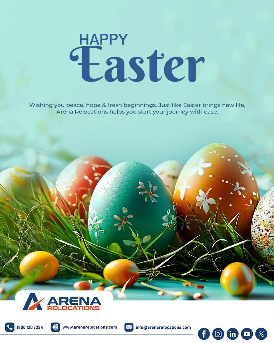 arenarelocation's tweet photo. Wishing you an Easter wrapped in peace, renewal, and the gentle joy of starting fresh — from all of us at Arena Relocations 🥚✨

#easter #happyeaster #easter #bunny #eastereggs #arenarelocations #relocations #shifting #packersandmovers #explorepage https://t.co/GSFVKBDx8c