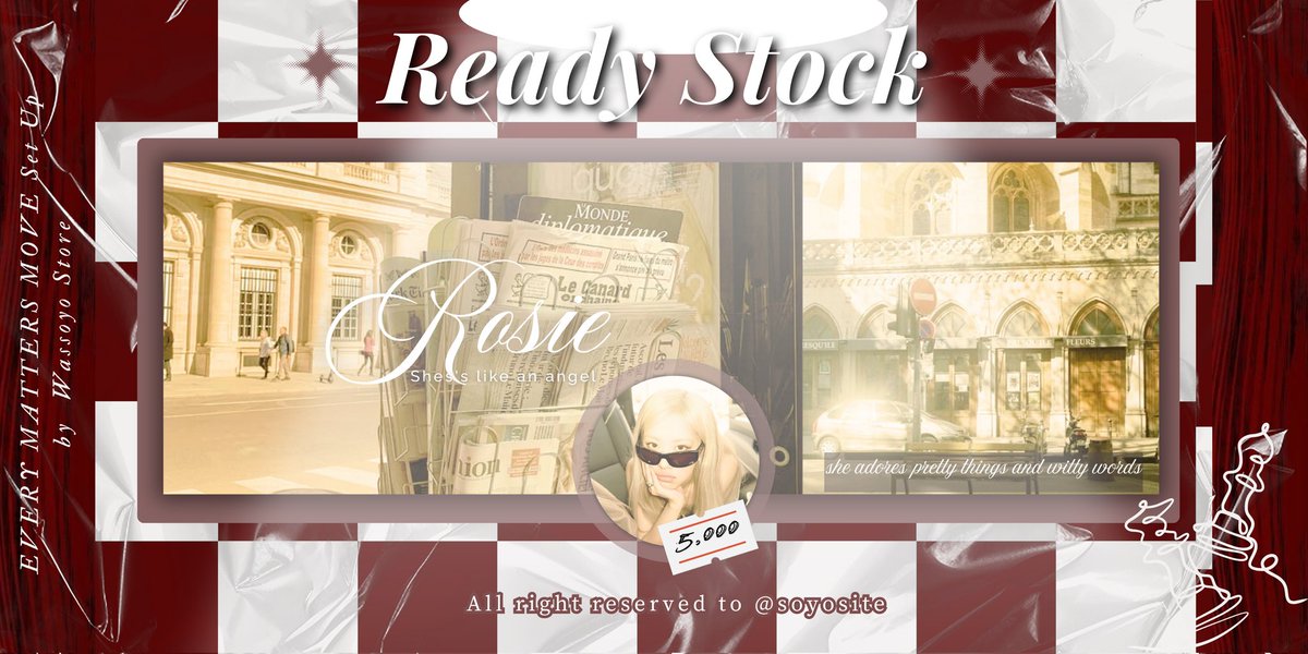soyosite's tweet photo. Help for repost darl? Tencu! ♥︎

Our lovely girl Rose makes her 
debut as the model for this ready 
stock layout! Grab yours at the listed price https://t.co/ccXGz78E1n — free retext included. 

Drop me a DM if you're interested ♡
♟️#zonauang #zonajajan https://t.co/1dCsU6nnMU