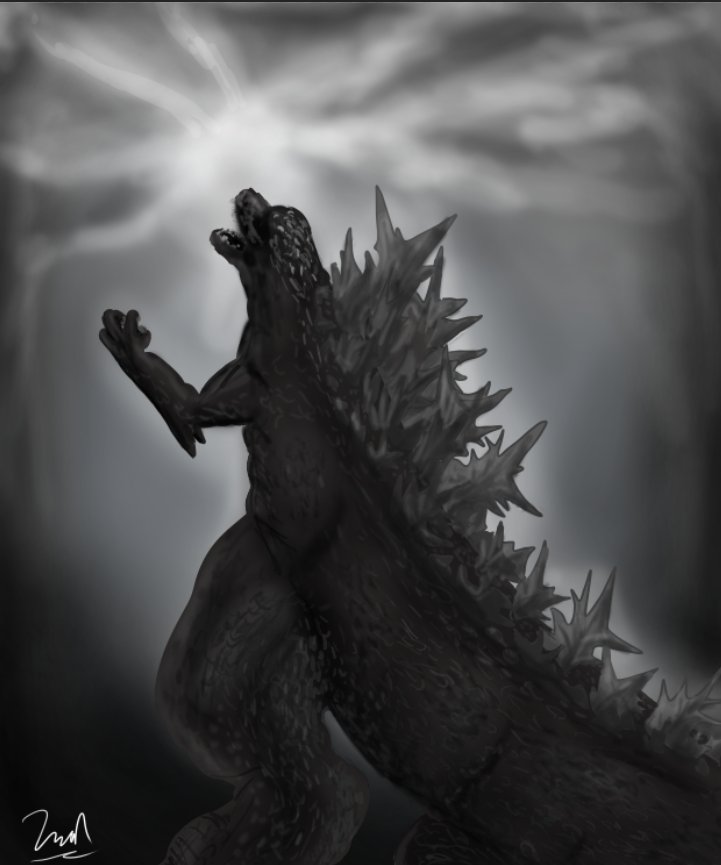 MildlyOKK's tweet image. Godzilla Minus One was such a banger movie i had to make this #art #Godzilla #godzillaart #fanart