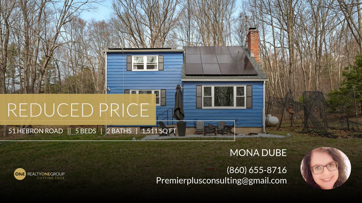 RaymonnaDube's tweet photo. 📍 Reduced Price 📍 This recently reduced home at 51 Hebron Road in Marlborough won't last long, so, don't wait to set up a showing! Reach out here or at (860) 655-8716 for more information!

Mona Dube https://t.co/1cNMbZaYCG https://t.co/QDidfBO4rG