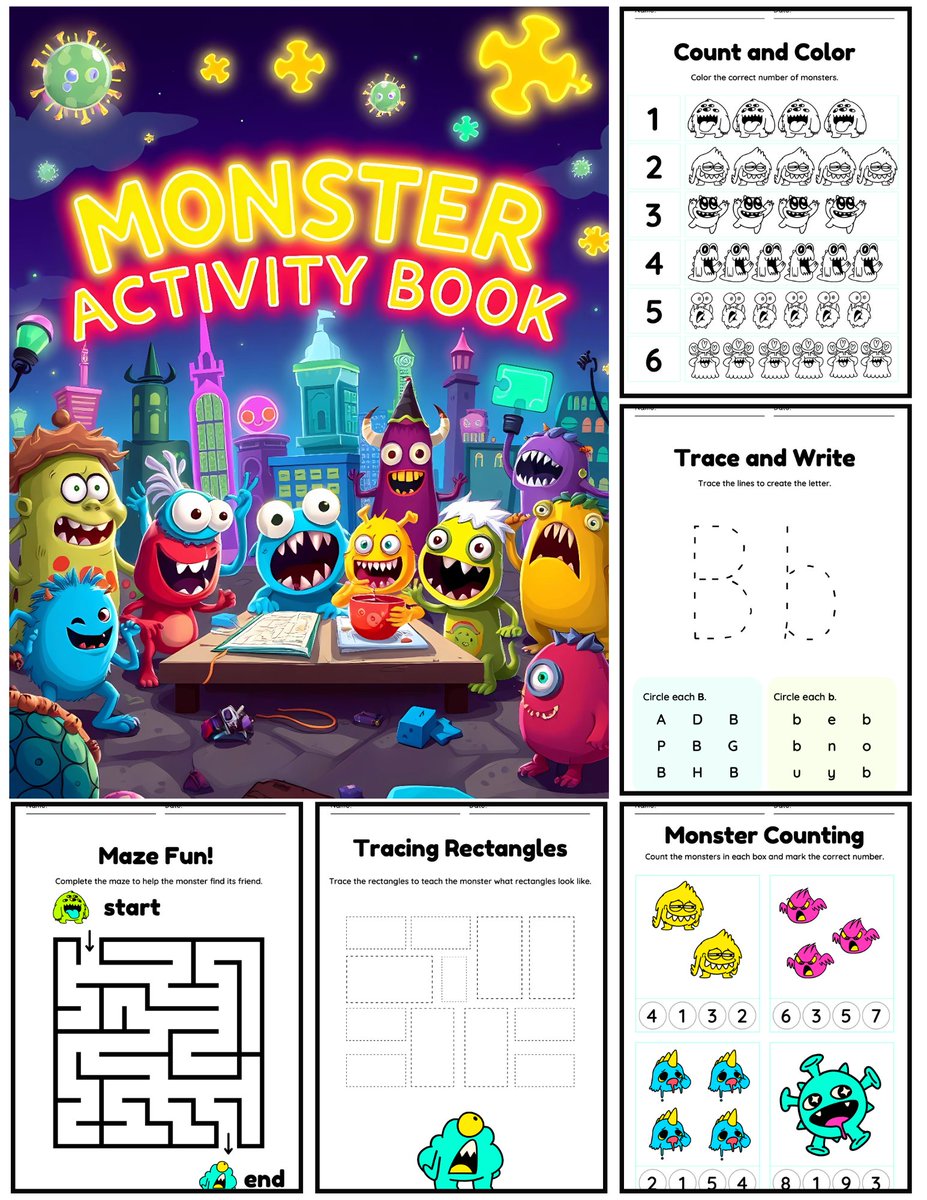 Monster Activity Book
Download now
 #monsterpiece #MONSTERS #activities #books #kidsbooks #MONSTERSINC #preschool #WritingCommunity