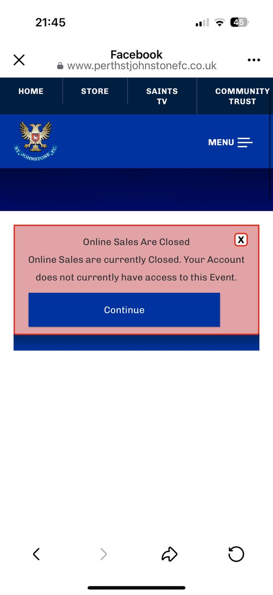 Callum_Hain's tweet photo. @SJFC_SLO Having problems trying to get tickets still https://t.co/DcyTQEmirT