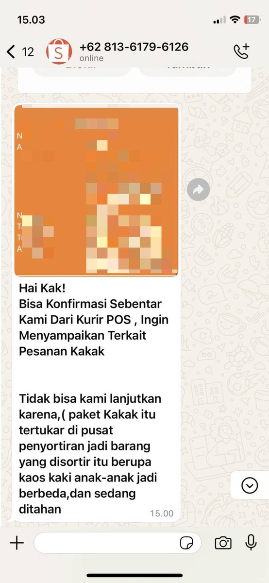 go_by_ght's tweet image. #ght_news

❗ 𝗣𝗘𝗡𝗚𝗨𝗠𝗨𝗠𝗔𝗡

Terkait dengan adanya beberapa laporan yang dapat chat via WA yang mengatasnamakan POS INDONESIA &amp;amp; SHOPEE dan menginfokan adanya barang hilang, dimohon untuk tidak direspon. Kalau bisa langsung block saja apalagi jika isi chatnya seperti di…