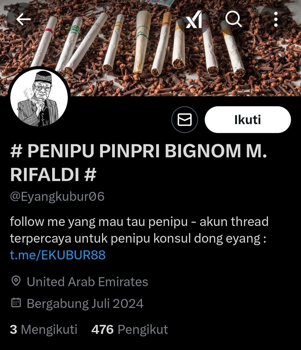 EYANGKUBUR06 PENIPU HAPUS DATA tweet media