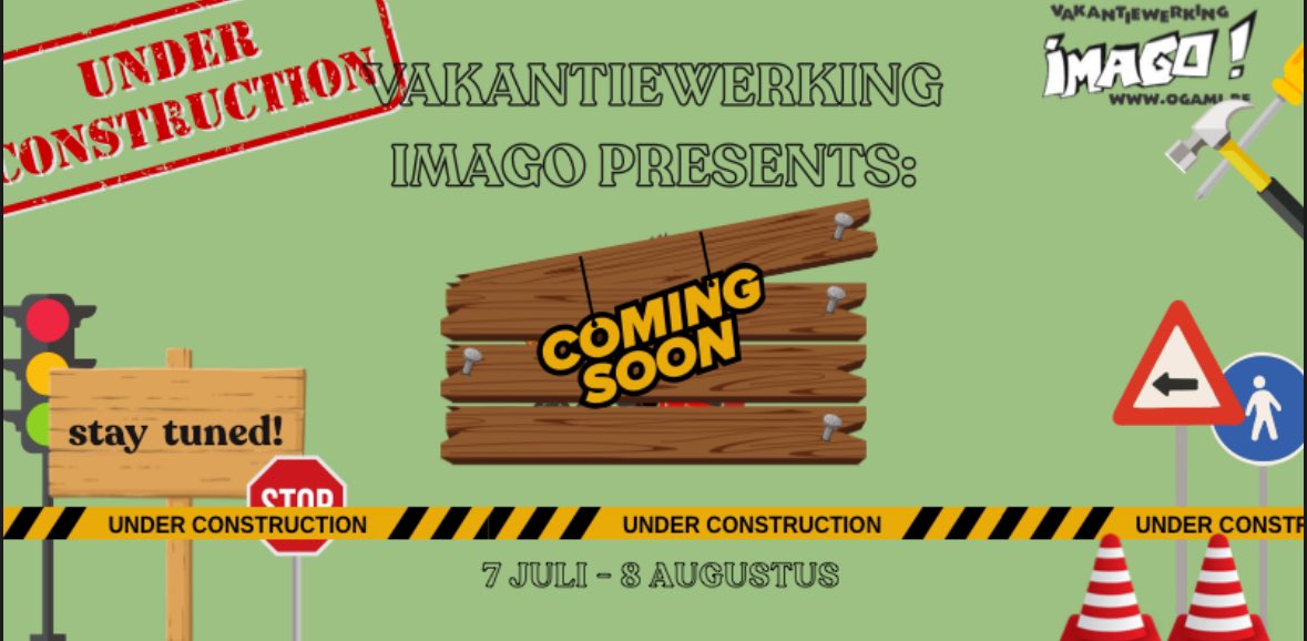 ImagoHechtel's tweet photo. 🚨 emergency emergency 🚨
Wij zijn hard aan het werk! Imago is onder constructie! Meer informatie? Stay tuned &amp; check onze socialsss! ⚠️

#vakantiewerkingimago #boscobase #reveal #donbosco #fun #zomer #summer #workworkwork #comingsoon https://t.co/mTrvA4GZTO