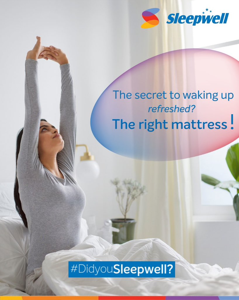 Sleepwell_ME's tweet photo. Start your day right by waking up refreshed and recharged – all thanks to the perfect mattress! Because quality sleep isn’t a luxury, it’s a necessity. #DidYouSleepwell #SleepwellMattress #WakeUpRefreshed https://t.co/sLCEH6b0Vb