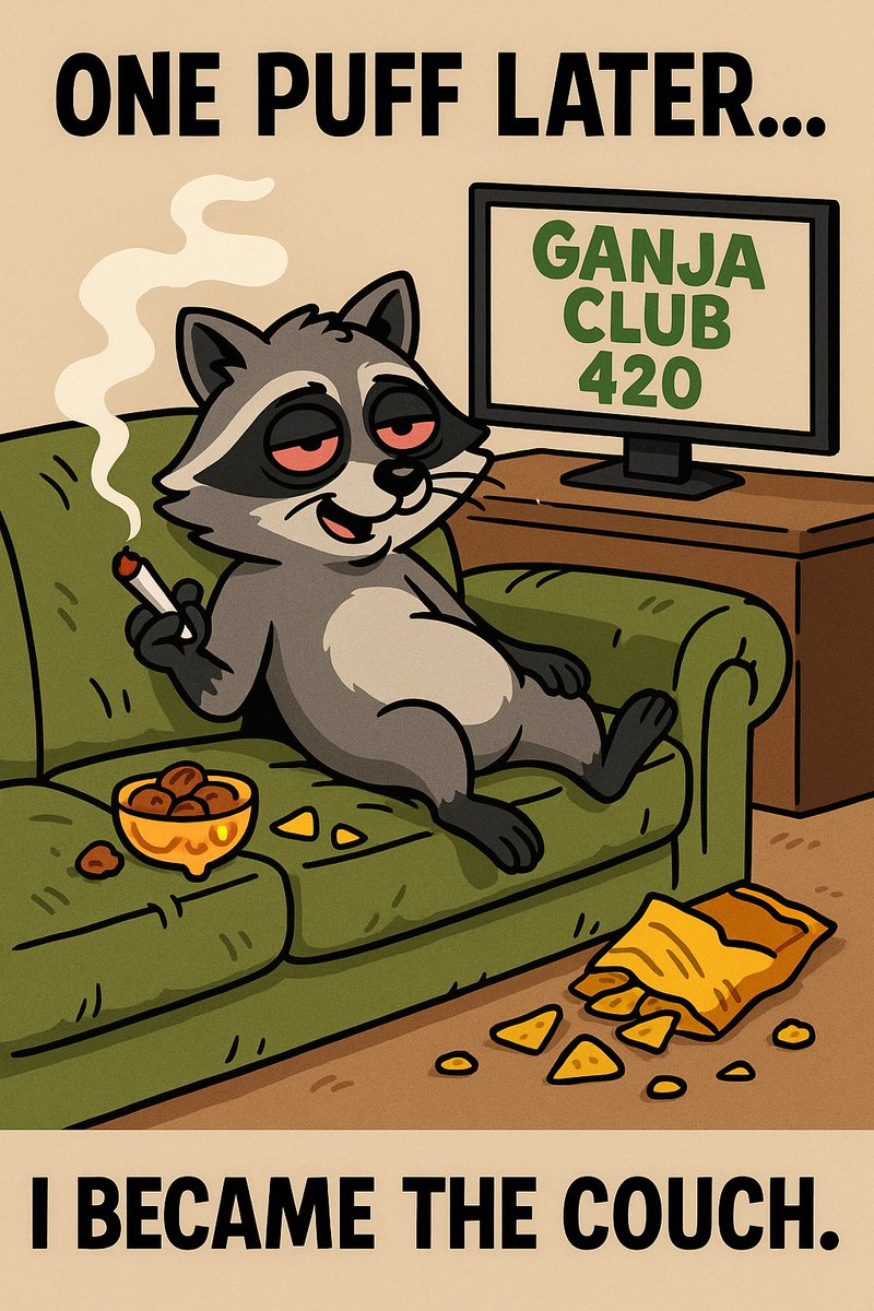 Couch: 1

Raccoon: 0

Blunt: undefeated.

#420meme