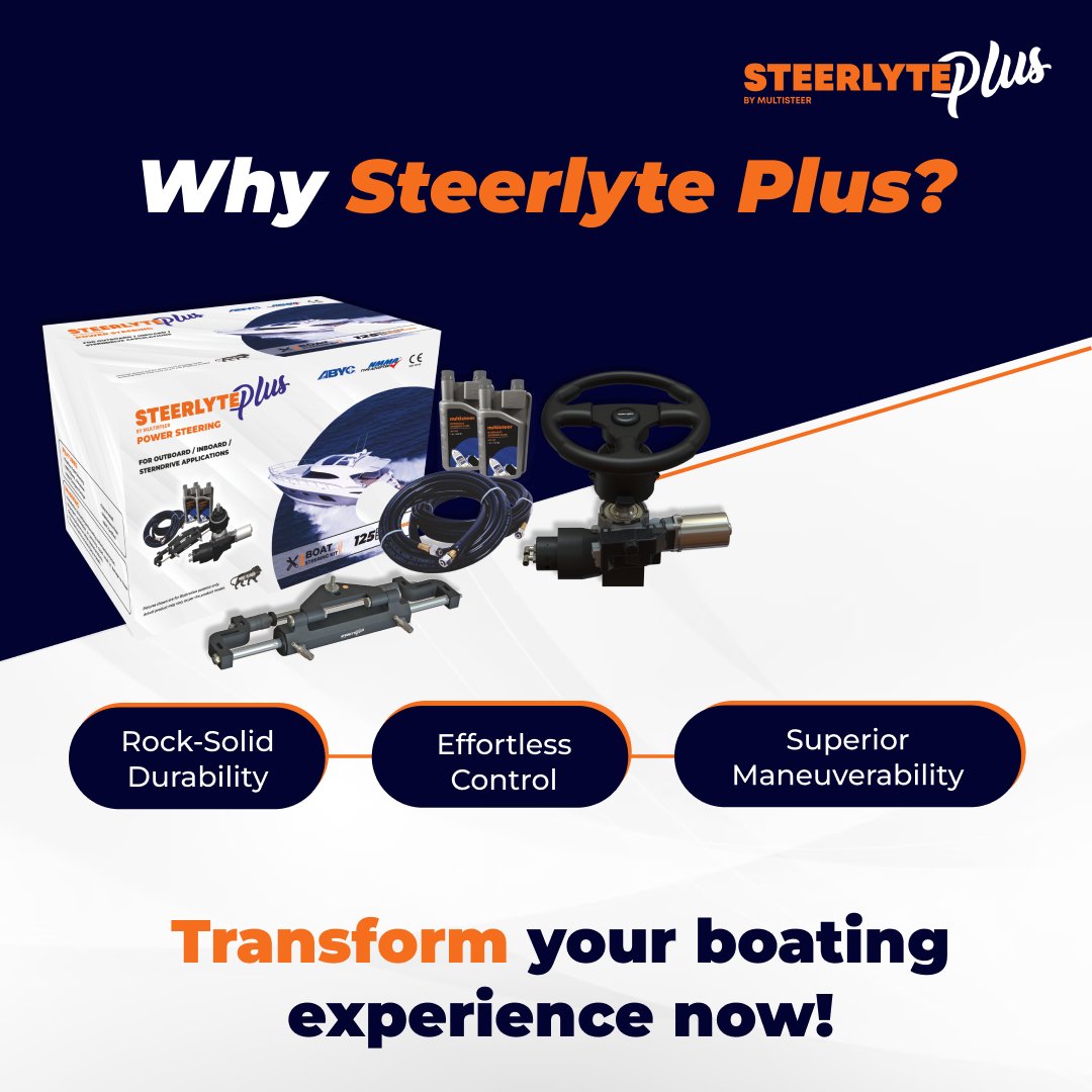multisteer's tweet image. The state-of-the-art Steerlyte Plus Power-Assisted Steering System offers feather-light control, and unmatched reliability. Ideal for boat builders, marine distributors, and boating enthusiasts.
multisteer.com
#Multisteer #Steerlyteplus #boatsteering  #powerassisted #UK