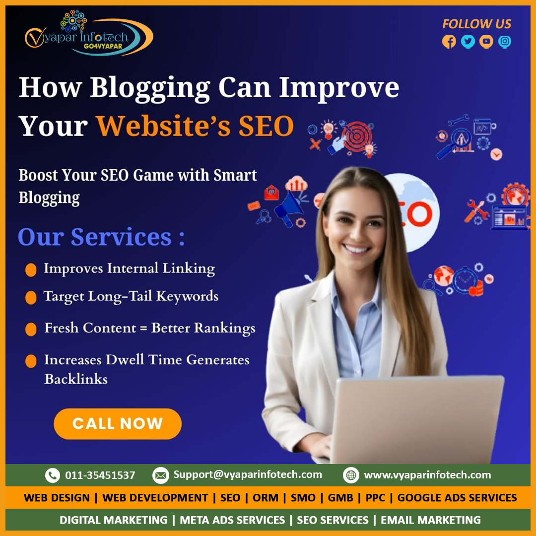 VyaparInfotech's tweet image. Want to boost your website&apos;s visibility on Google? Start blogging! 📝

📞 DM us or visit vyaparinfotech.com
#BloggingForBusiness #SEOtips #DigitalMarketing #ContentMarketing #VyaparInfotech #BloggingStrategy #SEOStrategy #IncreaseWebsiteTraffic #RankOnGoogle #Online