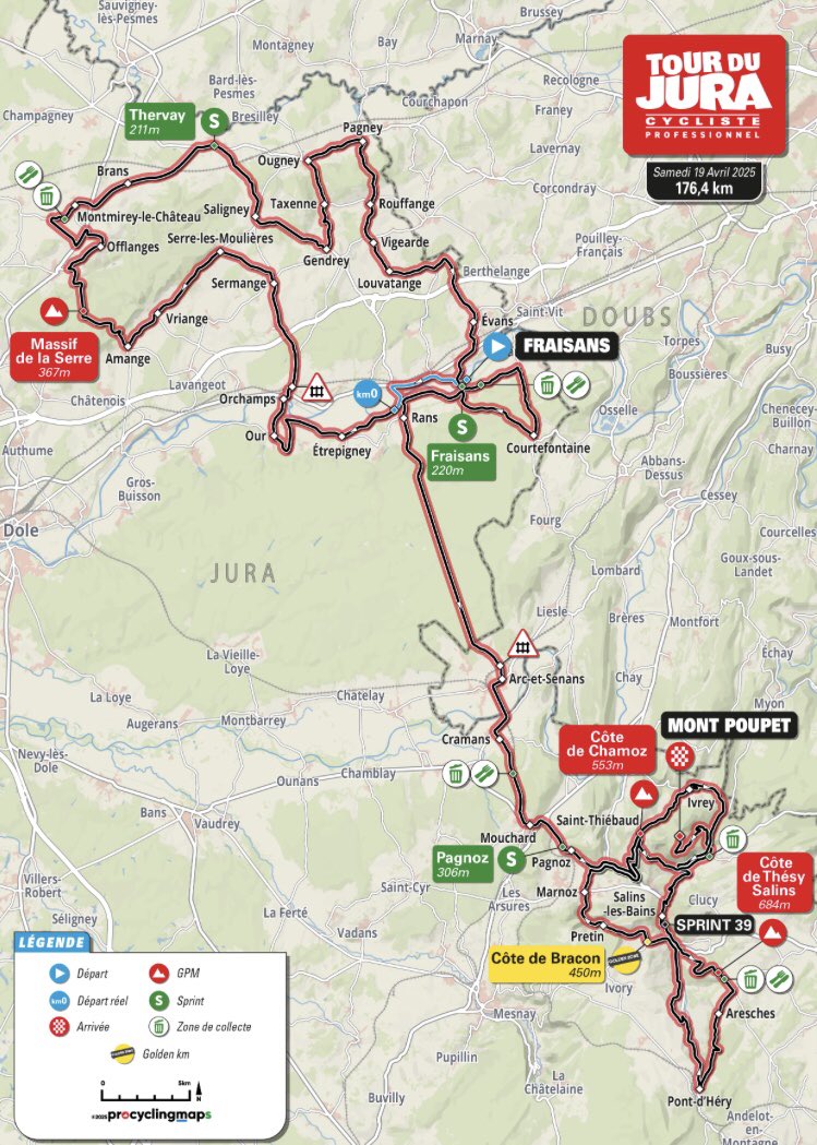 Cycling_Kingdom's tweet photo. 🇫🇷 Tour du Jura Cycliste 2025! 

🚩 13h25 : Passage du Peloton à Fraisans. 
🏁 16h00 : Arrivée de la course au Mont Poupet.

#TourduJuraCycliste #Fraisans #MontPoupet https://t.co/p5mbFQoL0e