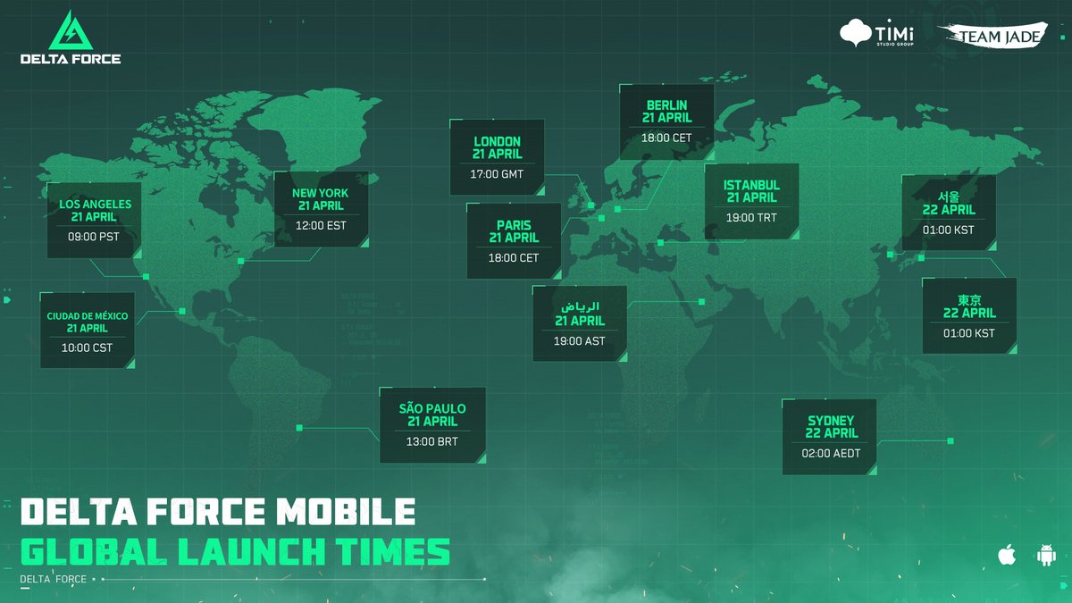 Worried about missing the time of global mobile launch?  

We've prepared a launch time world map for your reference wherever you are at launch.

Mark your calendar and get ready to blow it all up tomorrow!