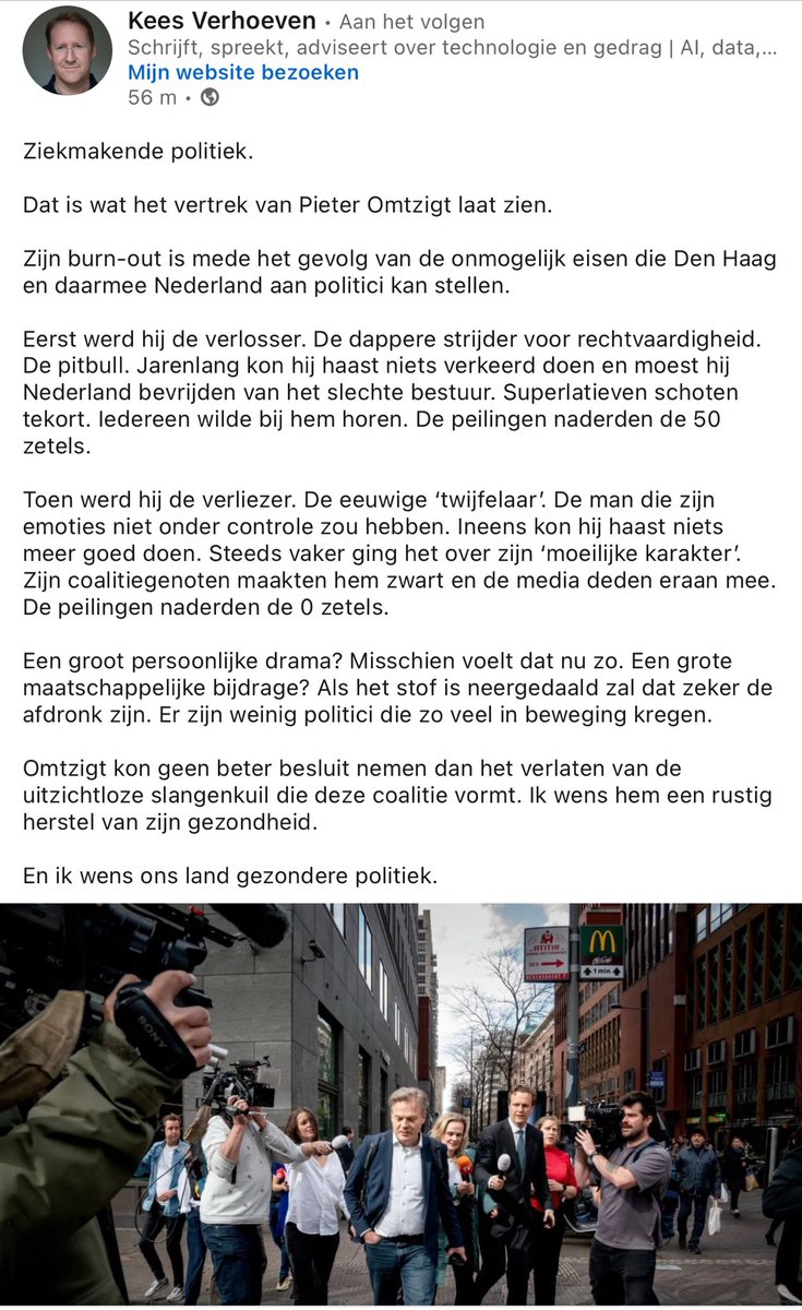 eriksteijn's tweet photo. Geheel eens met deze reactie van Kees Verhoeven! Respectvol ook. Sterkte, ⁦@PieterOmtzigt⁩. 👇👇👇 https://t.co/qudze1Ri6p