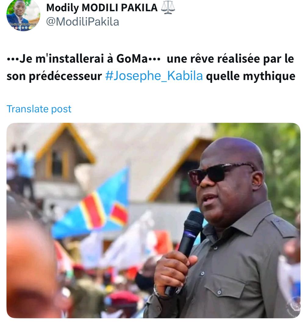 Vous avez été nombreux à tomber dans ce ballon d'essai,pour information JKK n'est ni au Rwanda ou a Gôma et ne sera pas a Gôma avant fin avril ...Prenez votre patience en mal...