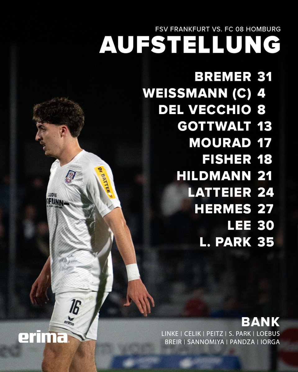 fsv_frankfurt's tweet photo. ⚫️🔵 GUDE aus der sonnigen PSD Bank Arena! Hier ist unsere heutige Start11 💥
#FSVFrankfurt #WIRsindFSV #FSVFCH #FSVlive https://t.co/Yb9otW96tW