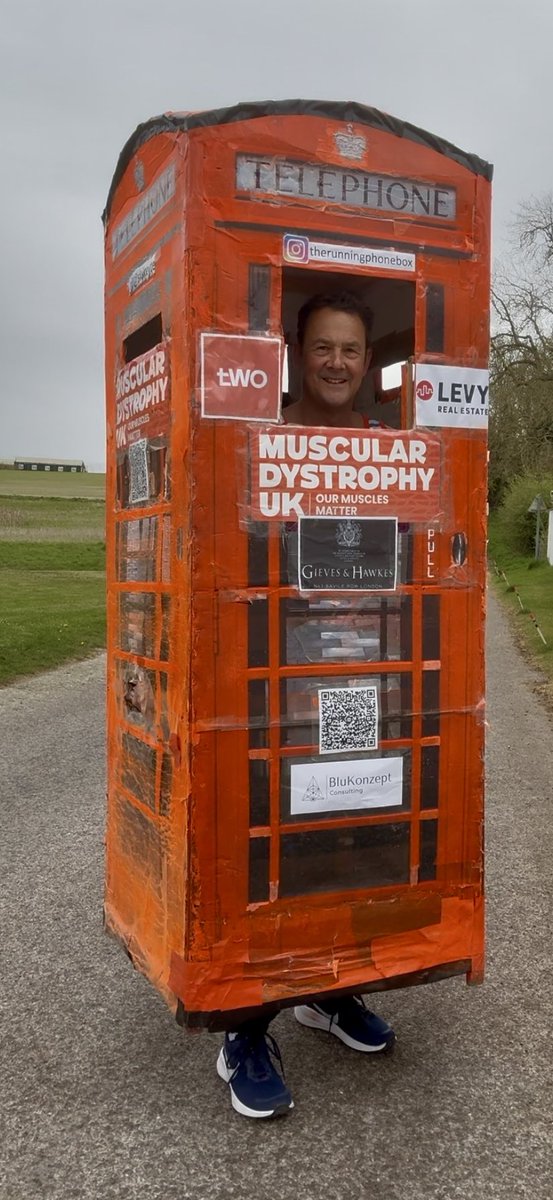 The Running Phonebox (@sidkeyte) on Twitter photo Final dress rehearsal run completed. All set for <a href="/LondonMarathon/">TCS London Marathon</a> next Sunday. Praying for light winds and not too hot please! Good luck to #TeamMDUK and all the 56,000 runners <a href="/MDUK_News/">Muscular Dystrophy UK</a> 🧡💪😎 Final dress rehearsal run completed. All set for <a href="/LondonMarathon/">TCS London Marathon</a> next Sunday. Praying for light winds and not too hot please! Good luck to #TeamMDUK and all the 56,000 runners <a href="/MDUK_News/">Muscular Dystrophy UK</a> 🧡💪😎