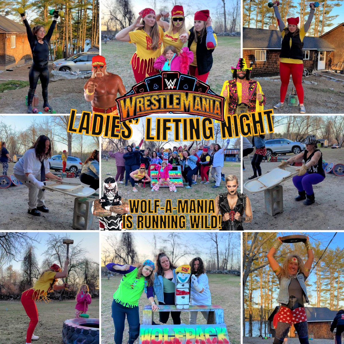 LukeRobinson13's tweet photo. Check out some fun highlights from our #WrestleMania themed Ladies’ Lifting Night at WolfPack Fitness! #workout #momswholift #strongisbeautiful

 @TripleH @StephMcMahon @BiancaBelairWWE @RheaRipley_WWE @BeckyLynchWWE https://t.co/lY03SZIevy