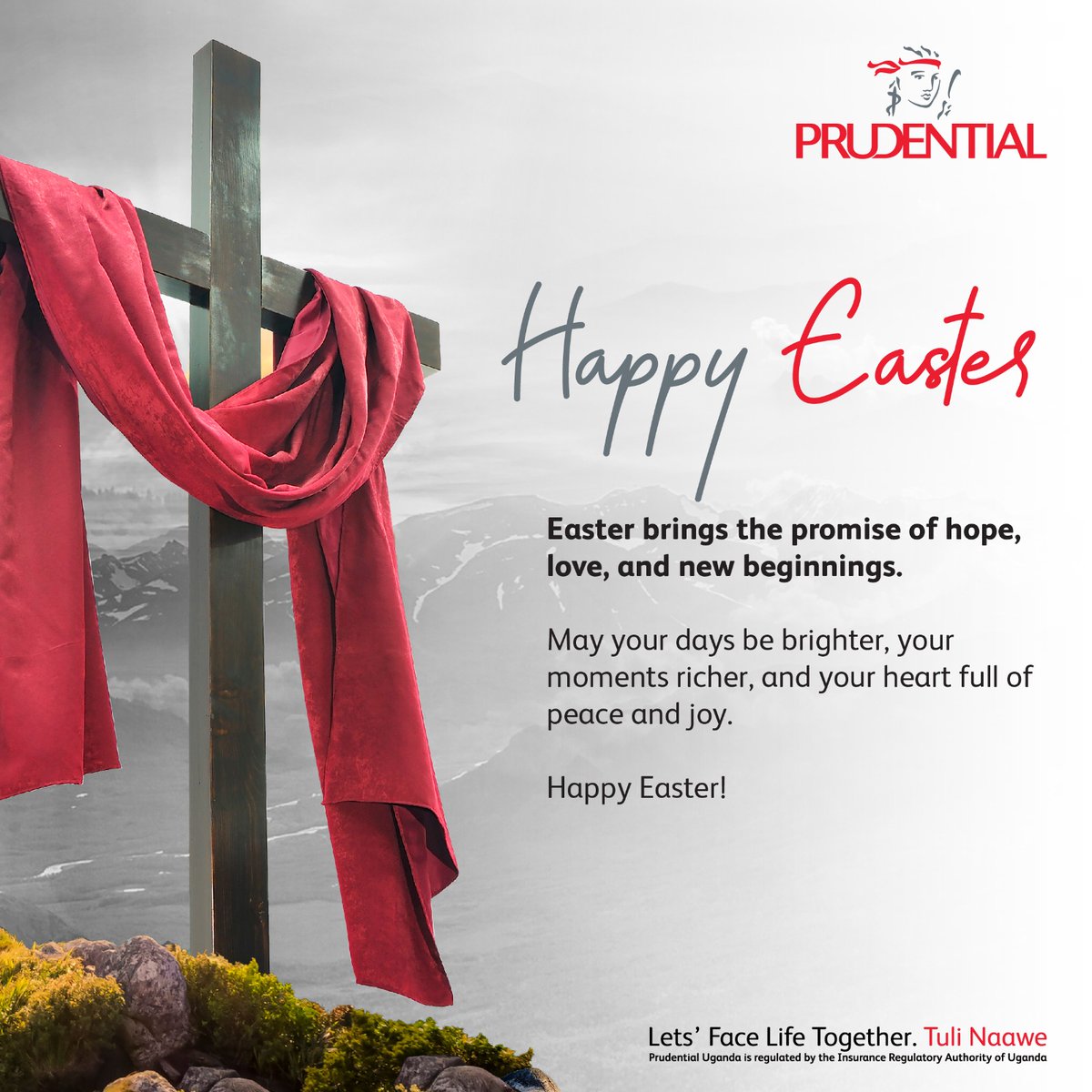PrudentialUG's tweet image. Let us embrace the spirit of Easter and let hope, love, and endless possibilities brighten your path.

Here’s to a radiant and joyous Easter celebration!

#HappyEaster
#LetsFaceLifeTogether
#TuliNawe