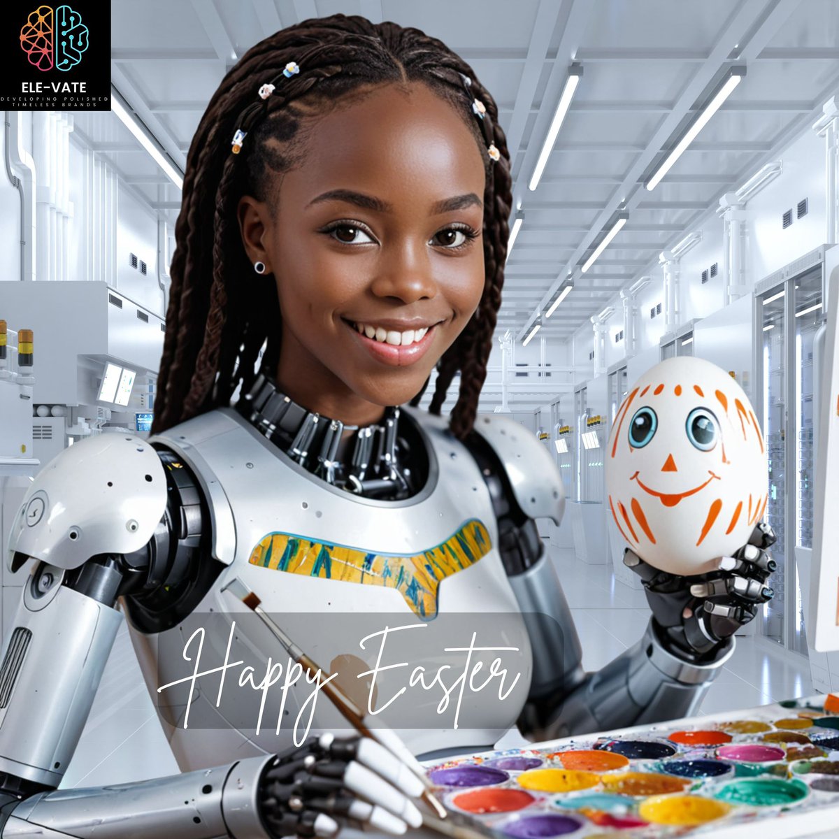 Ele_VateAI's tweet photo. ✨🤖Happy Easter from all of us at @Ele_VateAI! 

Wishing you a celebration filled with joy, peace, renewal, and meaningful moments with the people you love. May this season bring hope and inspiration to your hearts and homes.

#HappyEastery #ElevateAI 
#InnovationAndInspiration #AIForGood
#AfricanInnovation #HumanCenteredAI