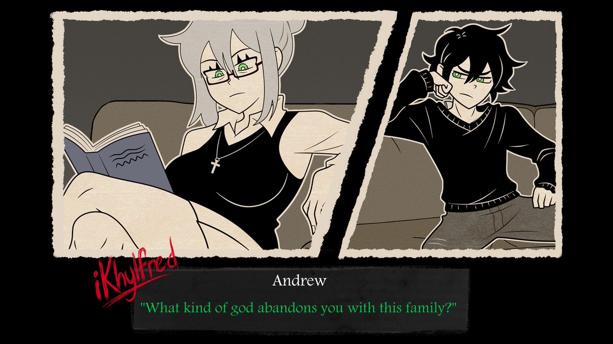 So bored in Granny's House...

#tcoaal #AndrewGraves #GrannyGraves #Fanart #Sketch #comic