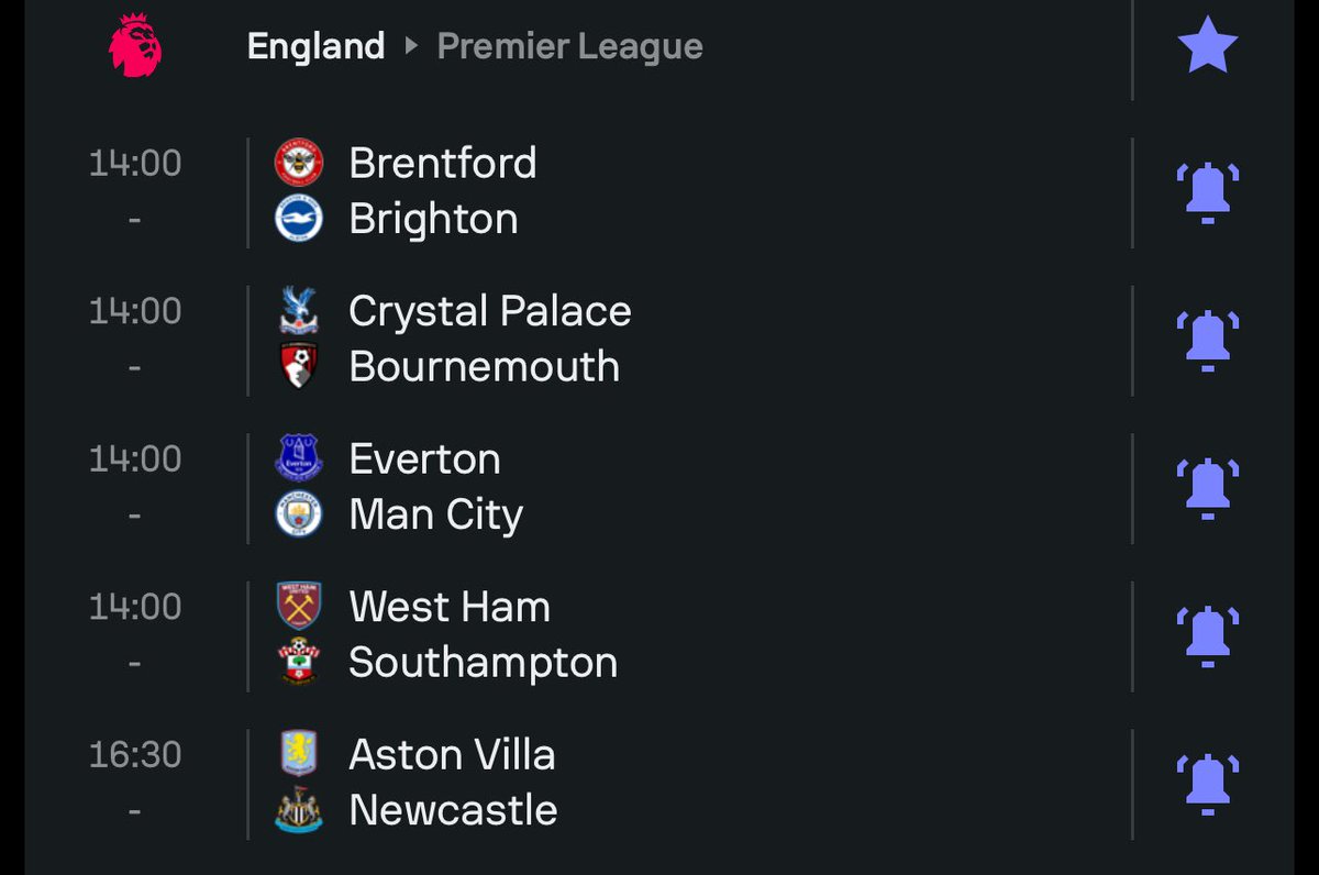 cfc_clevs's tweet image. All I’m asking for is, Brentford, Crystal Palace and Everton to celebrate by the end of their matches and for both teams to lose in the Aston Villa vs Newcastle match.😒😒