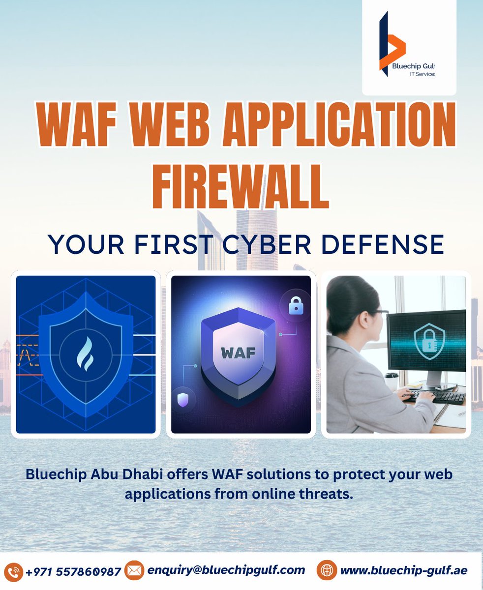 bluechip_gulf's tweet image. Bluechip Abu Dhabi offers advanced WAF (Web Application Firewall) solutions.
𝐂𝐨𝐧𝐭𝐚𝐜𝐭 𝐔𝐬:
📱 +9710557860987
📧 enquiry@bluechipgulf.com
🌐 bluechip-gulf.ae/web-applicatio…
#waf #webapplicationfirewall