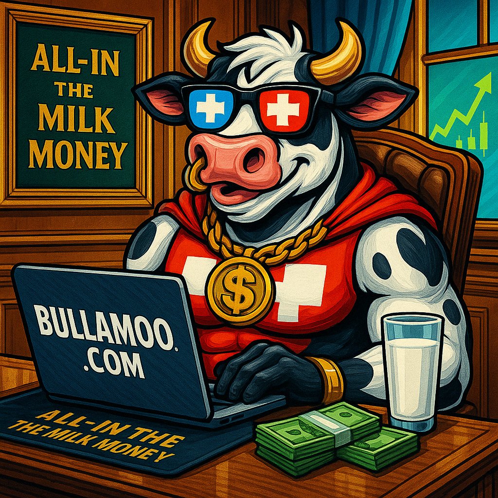 BullaMoo's tweet photo. 🐮💚 Ready to join the most unstoppable meme MOOvement?

Don't just watch.
Click. Join. MOO. 🥛🚀

🌐 Website: https://t.co/fa2TE5oZoz

📊 Chart: https://t.co/bTRFqAeFQU

💬 Telegram: https://t.co/TlefMJ4ljy

#Bullamoo #MilkMoney #memecoin  #MOOvement https://t.co/Xq6ku4BDjf