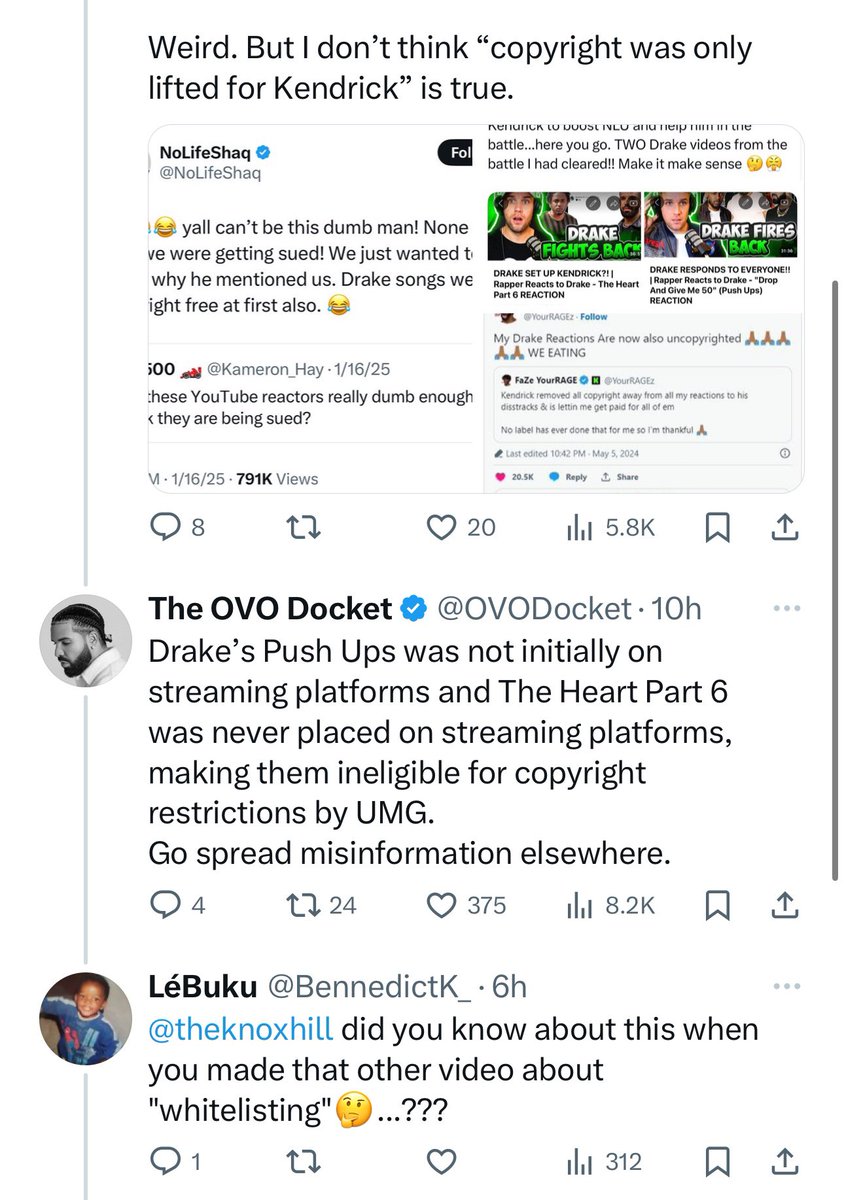 theknoxhill's tweet image. So I get tagged in a post asking me to respond and I do so. With simple logic. That account (an OVO one) hits me with a reply and then immediately blocks me so I can't respond and they can control the narrative. Who's really spreading the misinformation here 🤔