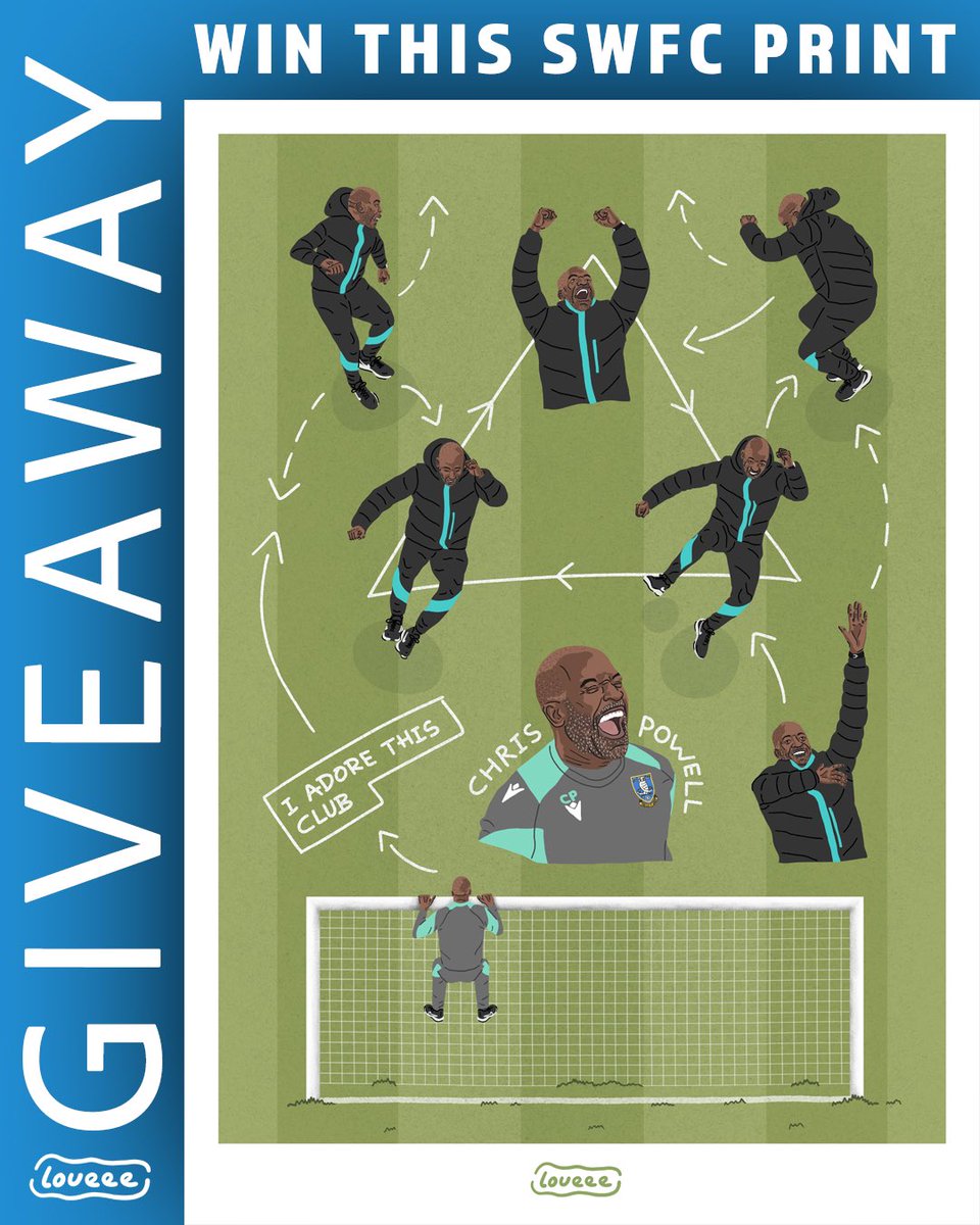 GIVEAWAY! 

Win this Chris Powell print

1. Like
2. Repost
3. Follow <a href="/loueee_draws/">Loueee Illustration</a> 
4. Tag a friend, each tag counts as an entry

If you buy a Powell print and win I will refund the cost of the print or you can pick an alternative print. 

More details below 👇🏻 #wawaw #swfc