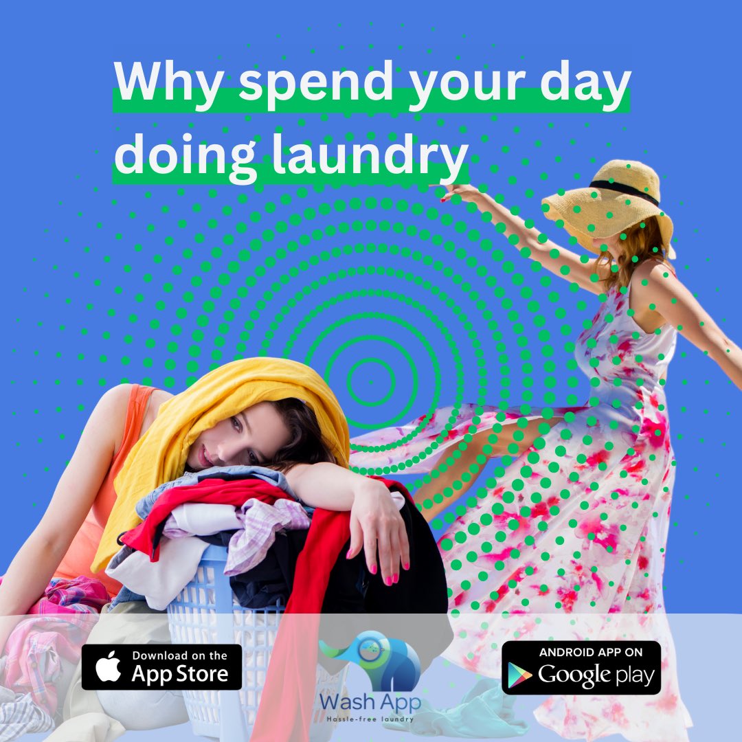 Washapp_'s tweet photo. ✨ Why spend your day doing #laundry when you can spend it enjoying life?
With #WashApp, you can:

✅ Schedule pickups anytime 🕒
✅ Get fresh, folded laundry delivered to your door 🚪
✅ Save hours every week! ⏳ https://t.co/tsQR7uAOI6