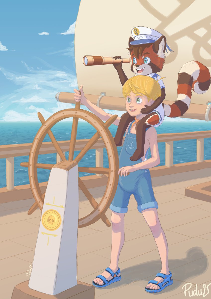 Lil'Pudu (@pudusan) on Twitter photo Attention all hands! Please pay your respects to Captain Oliver (and his cabin boy Timmy)! 🫡
Please keep your baby bottle at the ready! 🍼
Little art I did for <a href="/LittlePawsLeo/">Little Paws</a> and his very cute OC 🥰 Attention all hands! Please pay your respects to Captain Oliver (and his cabin boy Timmy)! 🫡
Please keep your baby bottle at the ready! 🍼
Little art I did for <a href="/LittlePawsLeo/">Little Paws</a> and his very cute OC 🥰