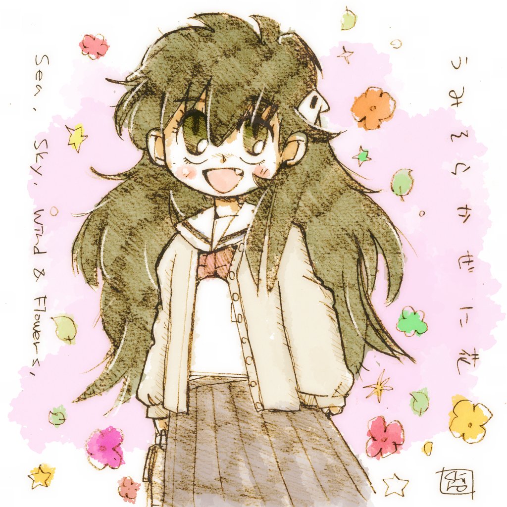 「#これを見た人は黙って黒髪を貼れ 」|し ろ（ 築 ５ ６ 年 ・ 心 不 全 療 養 中 ）のイラスト
