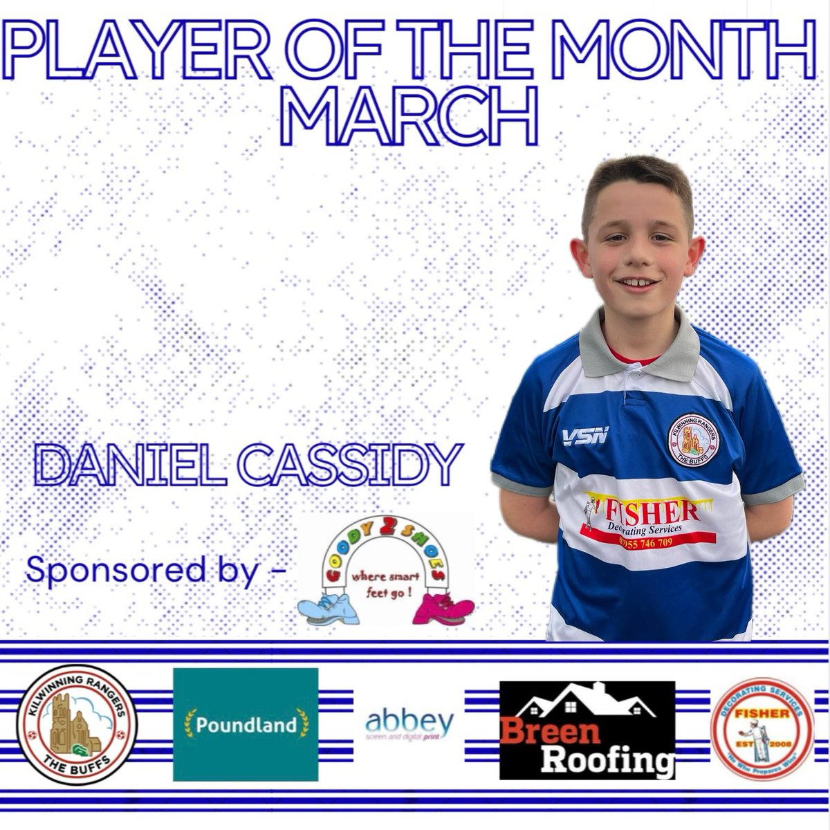 PLAYER OF THE MONTH: It’s time for the announcement of the March player of the month. The winner was midfielder and skipper, Daniel Cassidy.

Daniel had a great month driving his team forward at all times, also notching a few assists in that time.

Well done Skipper

#COYB #KRFC