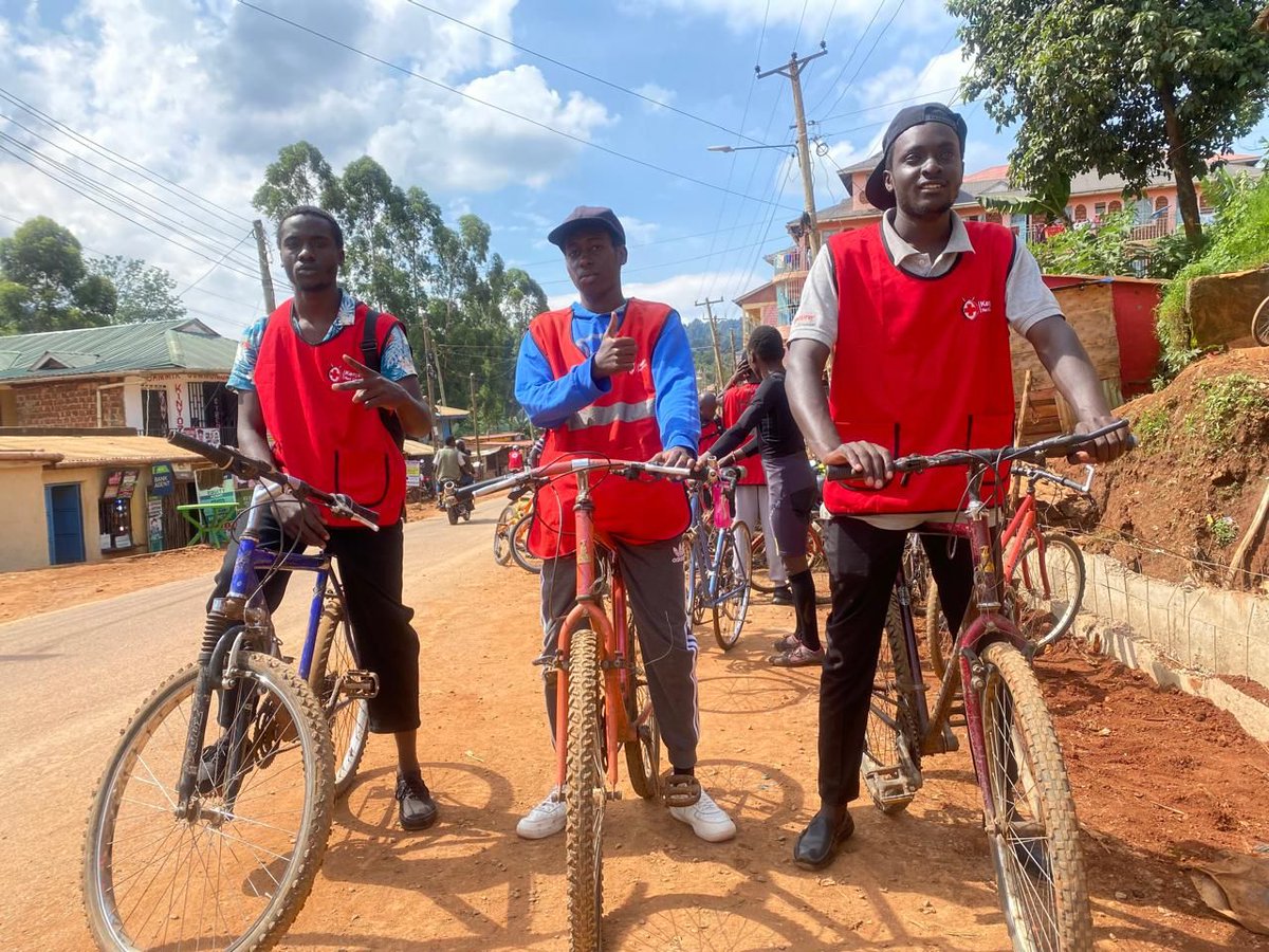 RedCrossYouthKE's tweet photo. To mark 60 years of Red Cross impact, 25+ youths cycled from Kisii to Rongoโraising awareness on road safety & mental wellness! A ride of resilience, unity & purpose. Hereโs to healthy bodies, strong minds & 60 years of humanity!
#RedCrossAt60 #KRCSYouth #PedalForChange https://t.co/bjYhkQs9y1