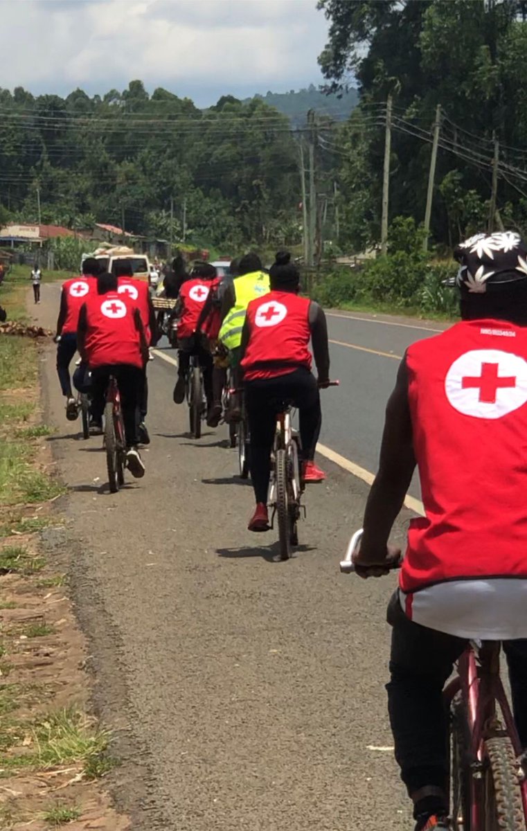 RedCrossYouthKE's tweet photo. To mark 60 years of Red Cross impact, 25+ youths cycled from Kisii to Rongoโraising awareness on road safety & mental wellness! A ride of resilience, unity & purpose. Hereโs to healthy bodies, strong minds & 60 years of humanity!
#RedCrossAt60 #KRCSYouth #PedalForChange https://t.co/bjYhkQs9y1