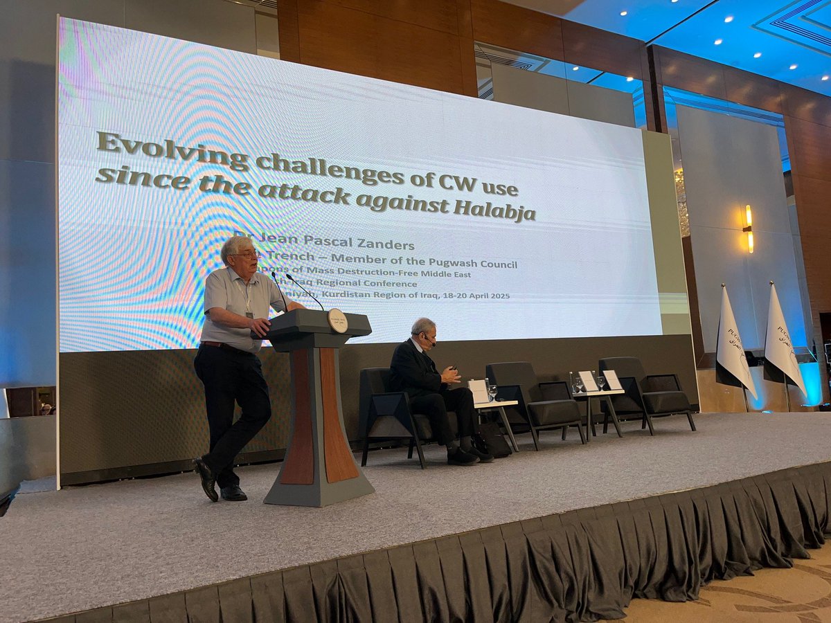 Jean Pascal Zanders (@jpzanders) on Twitter photo Addressing #today the first conference of the #Iraq chapter of <a href="/PugwashConfs/">Pugwash Conferences</a> in Slemani (Suleymaniya) commemorating the 37th anniversary of the #ChemicalWeapons attack against the #Kurdish town of #Halabja. Addressing #today the first conference of the #Iraq chapter of <a href="/PugwashConfs/">Pugwash Conferences</a> in Slemani (Suleymaniya) commemorating the 37th anniversary of the #ChemicalWeapons attack against the #Kurdish town of #Halabja.