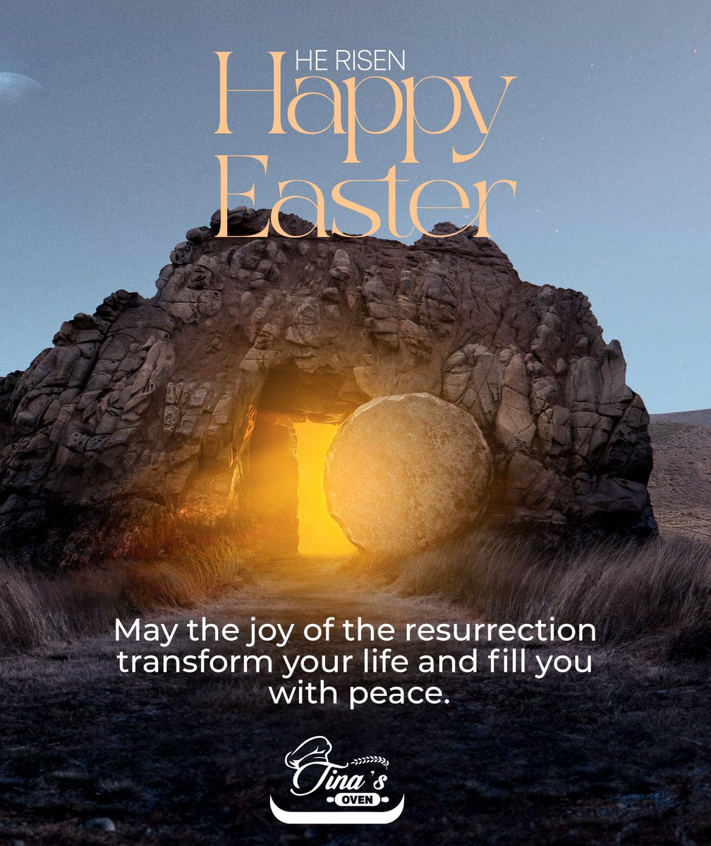 This Easter, may the light of resurrection fill your heart with hope, your home with joy, and your days with peace.

Happy Easter from Tina’s Oven.
#TinasOven #HappyEaster